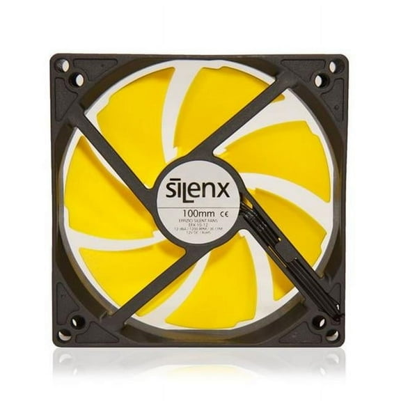 SilenX  100mm 12DBA Fluid Dynamic Bearing Fan - Black - 100 x 100 x 25 mm