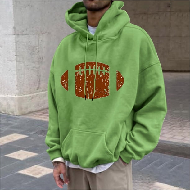 Sudadera con capucha para hombre, estilo casual, con cuello redondo, estampado, manga larga, blusa de poliéster