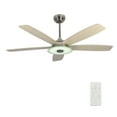 thumbnail image 1 of 52 inch 5 Baldes Smart Indoor Ceiling Fan with Dimmable LED Light Kit & Remote, 1 of 9