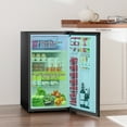 thumbnail image 2 of KNDKO 3.2 Cu.ft Mini Fridge with Freezer, Energy Efficient Compact Refrigerator with Reversible Single Door, Removable Glass Shelves for Office, Dorm, Bedroom, Apartment, Black, 2 of 10