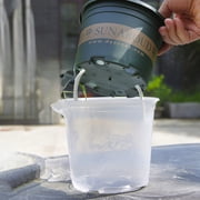 Self-Watering Planter Clear Plastic 6.5in Automatic Watering Flower Pot for Plants Succulents Herbs - Yellow