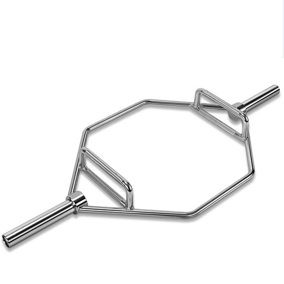 XPRT Fitness 56'' Olympic Hex Trap Barbell Deadlift Bar Rated 600lbs, Chrome coated