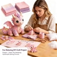 thumbnail image 5 of FURNIX Diy Felt Sewing Kit Dragon Pink For Beginners,3D Stuffed Animal Plush Craft With Pre Cut Fabric And Instructions,Handmade Patchwork Creature For Home Decor Gift, 5 of 6