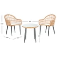 thumbnail image 6 of Safavieh Berlen Outdoor Patio 3 Pc Bistro Set - Natural/Beige, 6 of 8