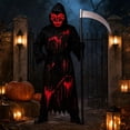 thumbnail image 2 of Halloween Reaper Themed Costume Set, Complete Role‑Play Outfit with Matching Accessories, Dress‑Up Ensemble for Themed Gatherings, Performances and Holiday Event Activities (Style#2 S), 2 of 6