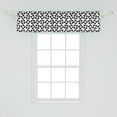 thumbnail image 2 of Ambesonne Pinwheel Window Valance, Monochrome Floral, 54" X 12", Black and White, 2 of 3