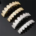 thumbnail image 6 of FEEL STYLE Dental Grills Set For Unisex Bling AAA+ Micro Zircon Silver-Plated Copper Top Bottom Teeth Grillz Hip Pop Jewelry, 6 of 8