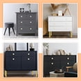 thumbnail image 4 of Cubierta de pierna de muebles Uxcell, paquete de 4 tapas de pierna de metal cuadradas, ideales para sofá, mesa, silla (1.2", tono dorado), 4 of 5