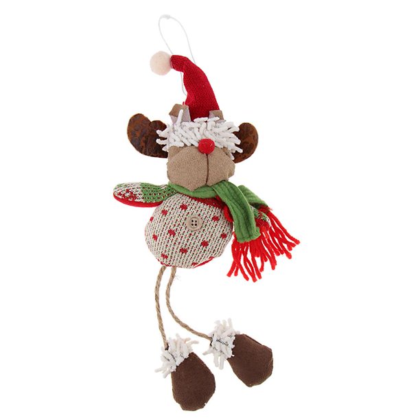 Decoración colgante de árbol de Navidad hecha , de Navidad de peluche de Santa Gnome Alce Macarena muñeco duende de la Navidad
