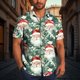 thumbnail image 1 of Blusa y camisa de manga corta con cuello vuelto para hombre, blusa informal de moda con cuello vuelto, blusa estampada de manga corta con botones, blusa de poliéster para hombre, 1 of 6