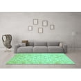 thumbnail image 3 of Ahgly Company Machine Washable Indoor Rectangle Oriental Turquoise Blue Traditional Area Rugs, 7' x 9', 3 of 4