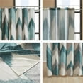 thumbnail image 4 of INK+IVY Alpine Cotton Printed Shower Curtain in Aqua 72x72", 4 of 9