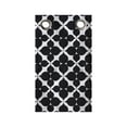 thumbnail image 1 of Vintage Hanging Pocket Organizer, Monochrome Pattern with Geometry Inspired Symmetric Victorian Motif, Printed Polyester Storage Bag with Pockets, 9" x 27", Charcoal Grey and White, 1 of 2