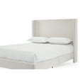 thumbnail image 5 of Noble House Harper Indoor Upholstered Metal Tall Headboard King Bed, Ivory, 5 of 14