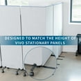 thumbnail image 4 of VIVO Gray 24 x 66 inch Mobile Privacy Panel Office Partition on Wheels, 4 of 8