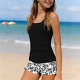 thumbnail image 6 of ATOGUTA Swimsuits for Girls Summer Swimwear Two Piece Boyshort Tankini Kids Swimsuit Size 7-16, Black, 6 of 6