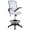 White, variant on Emma + Oliver Mid-Back White Mesh Ergonomic Drafting Chair with Foot Ring and Flip-Up Arms