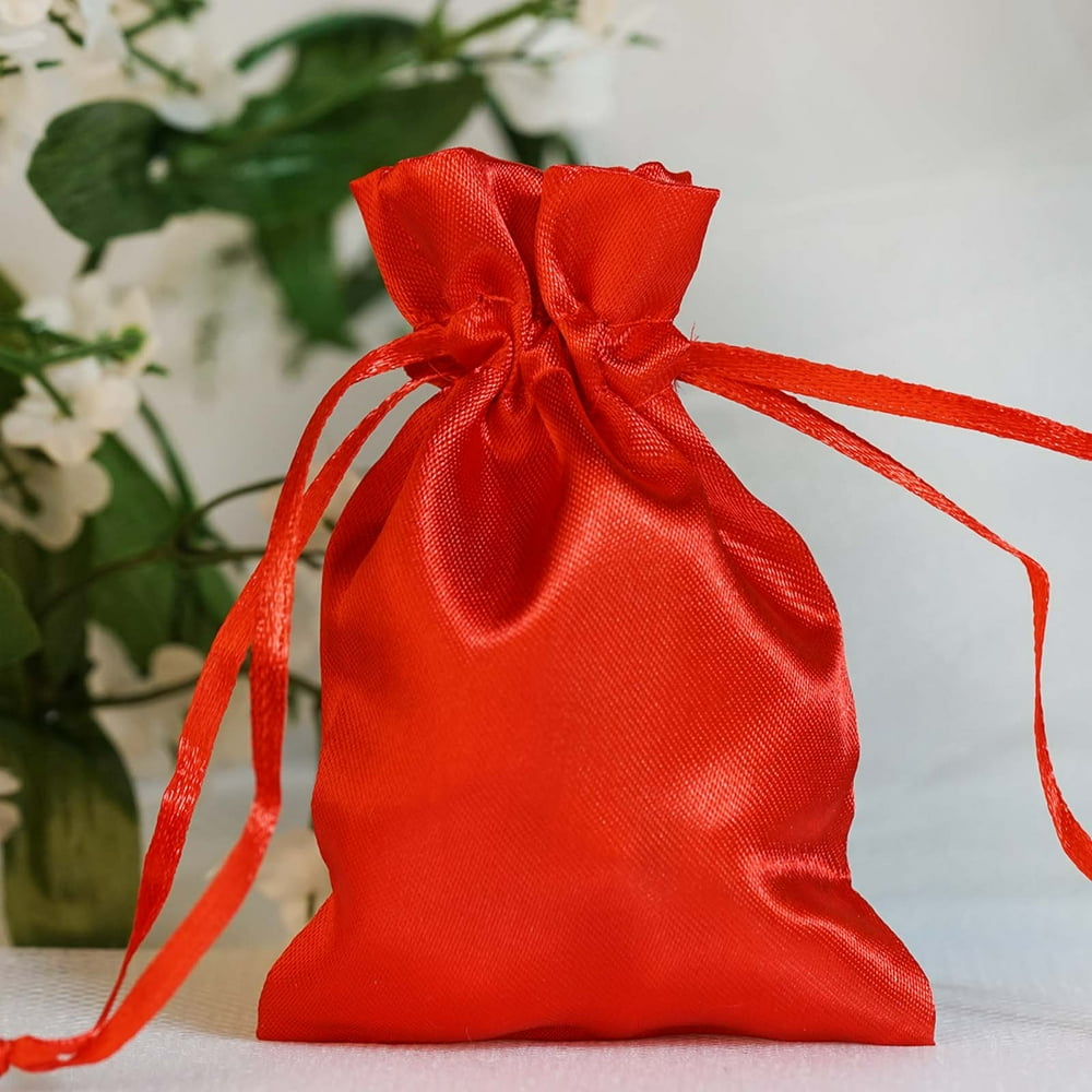 Efavormart 60PCS Satin Gift Bag Drawstring Pouch for Wedding Party