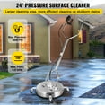 thumbnail image 6 of VEVOR 24" Pressure Washer Surface Cleaner, 2 Nozzles, Max. 4000 PSI Pressure for Cleaning Driveways, Sidewalks, Stainless Steel Frame w/ Rotating Dual Handle, Wheels, Fit for 3/8" Quick Connector, 6 of 9