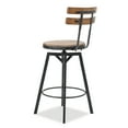 thumbnail image 5 of Reggie Adjustable Swivel Fir Wood and Iron Bar Stool, Anique Finish, 5 of 10