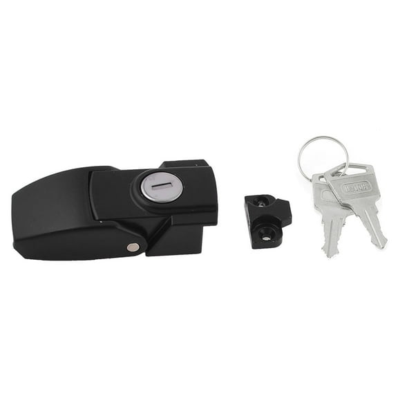 Black Coated Metal Hasp Latch Toggle Cabinet Lock and Key