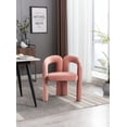 thumbnail image 5 of Modern Velvet Dining Chair Set of 2, Funky Barrel Accent Chairs, Upholstered Armchair Comfy Side Chair for Kitchen Living Room Dining Room, Pink, 5 of 9
