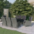 thumbnail image 1 of vidaXL 9 Piece Garden Dining Set Light Grey, 1 of 4