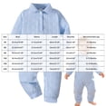 thumbnail image 3 of Hudaneo Newborn Boy Clothes 9M Baby Boy Long Sleeve Button Bodysuit Romper Jumpsuit One Piece Outfit Newborn Infant Fall Winter Wear, 3 of 7