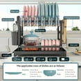 thumbnail image 2 of 1pc Space-Saving Dish Drying Rack - 2 Tier, High-Capacity Organizer with Drainboard & Pipe, Perfect for Kitchen Countertop Storage & Organization, 2 of 4