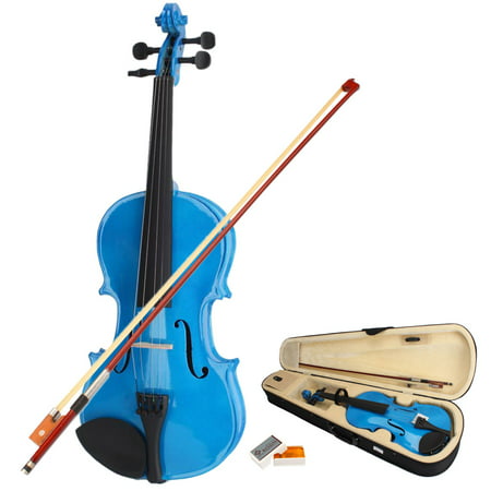 Zimtown 4/4 Size Handcrafted Solid Wood Violin with Bow, Rosin, Case for kids who are 12+ and