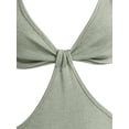 thumbnail image 5 of ZAFUL for Women Prom Dress or Cocktail Dress Evening Part Dress Cutout Knit Maxi Mermaid Cami Dress Green M, 5 of 6