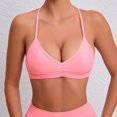 thumbnail image 2 of Sngxgn Strappy Sports Bra for Women Light Support Yoga Bra(Pink,S), 2 of 7
