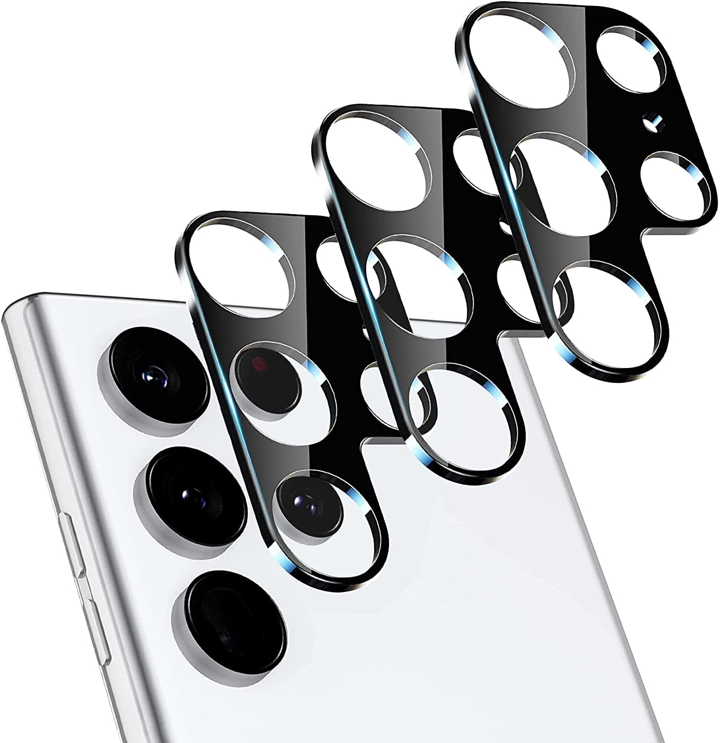 Camera Lens Protector for Samsung Galaxy S22 Ultra, 3 Pack Camera Protector Tempered Glass Lens Cover Film[Case Friendly][Scratch-Resistant][Easy Installation]