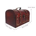 thumbnail image 2 of Toyvian 1Pc Antique Style Jewelry Box Dark Red Wood Storage Container for Dressing Table, 2 of 4
