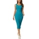 thumbnail image 2 of Conjunto de dos piezas de mujer INSPIRE CHIC, suéteres de punto de manga larga con cuello alto, vestido midi ajustado de tanque XL azul, 2 of 6