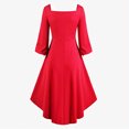 thumbnail image 5 of Shadoumai Christmas Dress Santa Clause Outfit Mini Dress Casual Swing Dress with Santa Belt, 5 of 5