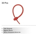 thumbnail image 3 of 30 Pack Reusable Zip Ties, 6 Inch Silicone Ties Bag Clips Burgundy, 3 of 6