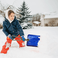 thumbnail image 4 of Folding Snow Shovel with D-Shaped Handle & Aluminum Blades - Heavy-Duty Emergency Shovel for Cars Trucks, Portable Snow Removal Tool for Winter Leisure & Roadside Emergencies, 25*9in, Blue, 4 of 5