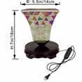 thumbnail image 3 of FSLiving Tiffany Baroque Style Glass Table lamp with Plug-in Dimmer & Timer Cord E26 Socket Dimmable Bedside Reading Light Stained Glass Shade Decorative for Bedroom No Drilling - 1 Pack, 3 of 7