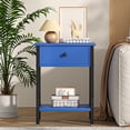 thumbnail image 2 of VECELO Industrial Nightstand, Set of 2, Dark Blue, 2 of 8