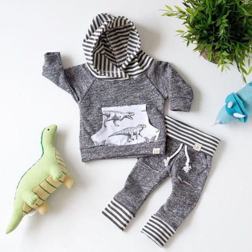 Pants Toddler Infant Outfit Set 2Pcs Baby Boys Dinosaur Long Sleeve Hoodie Tops Sweatsuit
