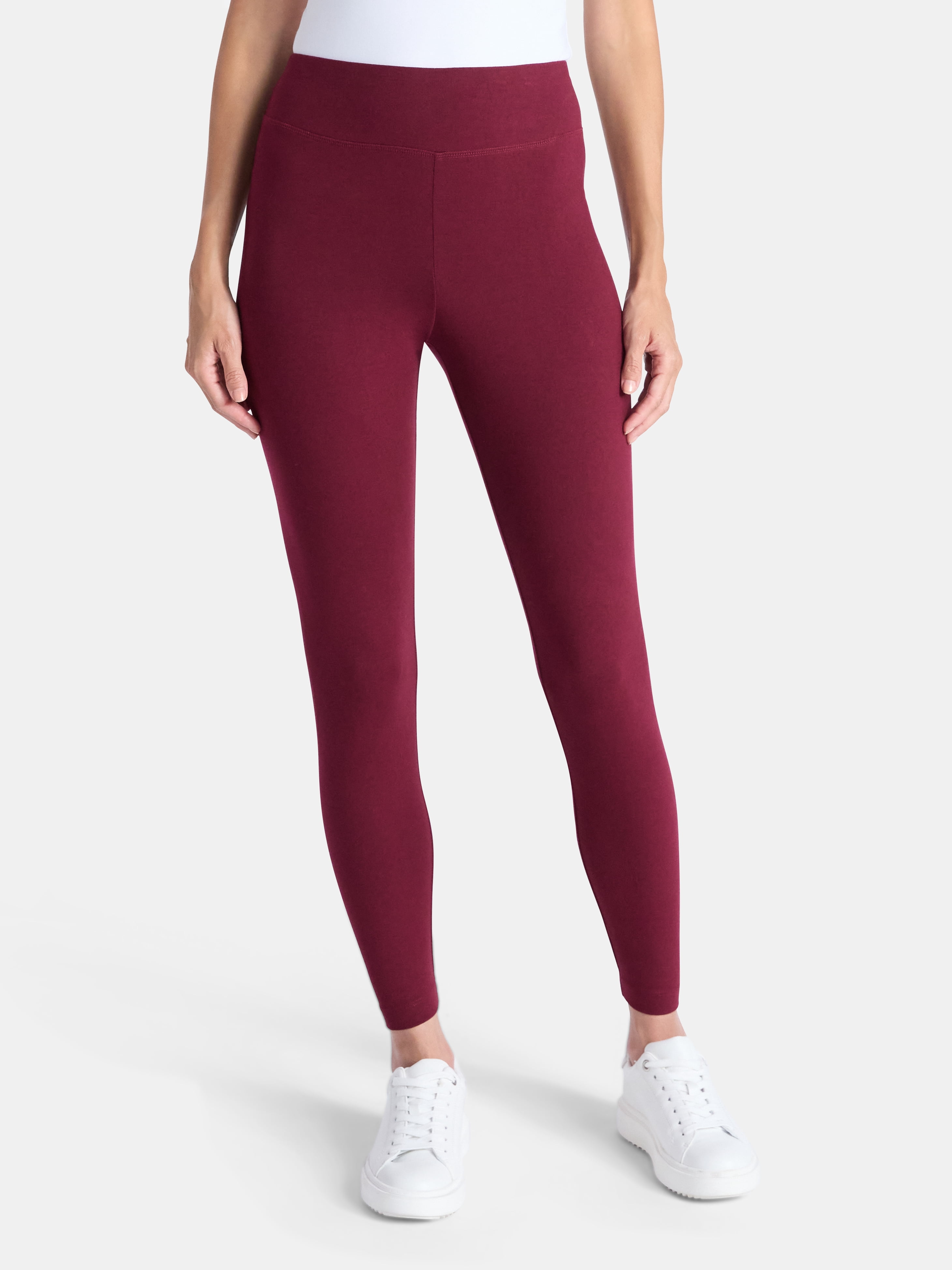 Time and Tru Women's High Rise Leggings, 27'' Inseam, 2-Pack, Sizes XS-XXXL