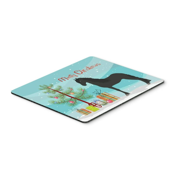 Carolines Treasures BB9282MP Friesian Horse Christmas Mouse Pad Hot Pad or Trivet Teal Large multicolor