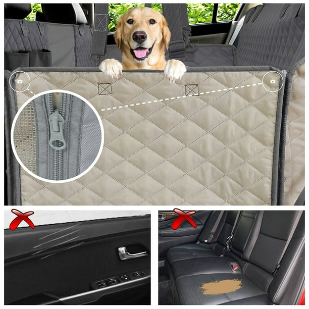 Pet carriers oxford fabric paw pattern car pet seat cover top dog car back seat carrier waterproof pet mat hammock cushion protector