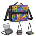 thumbnail image 4 of Daisy Pioneer Flower and Rainbow Flowers Insulated Lunch Bag with Shoulder Strap and Bottle Holder,Bento School Lunch Bag Box,11x9.5x3.5 Inches, 4 of 4