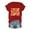 Red, variant on TSADFHJI Woman Tops Body Suit 2024 Big Sun Print Women's Round Neck Short Sleeved T Shirt S Beige