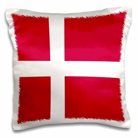 3dRose Flag of Denmark - Danish red with Dane white Scandinavian cross - Scandinavia European world country, Pillow Case, 16 by (Best Country To Visit In Scandinavia)