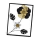 thumbnail image 4 of Arte de pared de metal dorado, decoración moderna para interiores, decoración minimalista para colgar en la pared. Marco negro L, 4 of 9