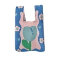 thumbnail image 1 of Bolso de muñeca con nudo pequeño, bolso de muñeca de ganchillo, bolso de mano de punto, bolso de compras Azul, 1 of 9