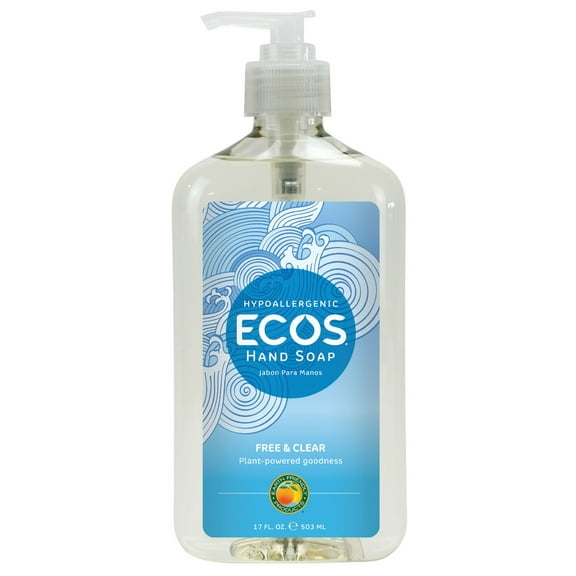 ECOS Hypoallergenic Hand Soap, Free & Clear, 17 Oz